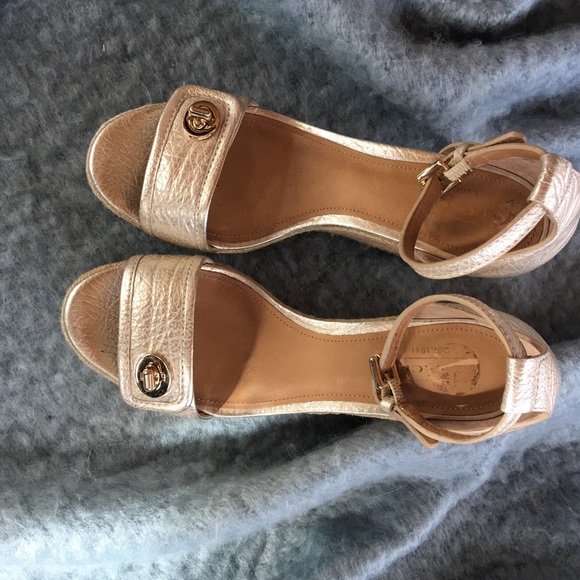 Coach Gold Wedge Espadrilles - Picture 2 of 5